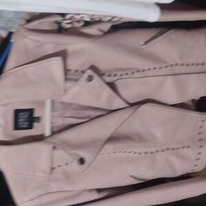 Urban Retro Pink faux leather jacket S